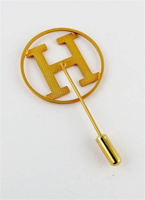 hermes staff gold lapel pin|Hermes Staff Pin .